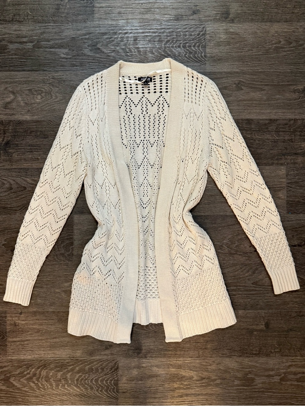 Apt. 9 Cream Open-Knit Cardigan